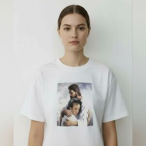 Heavenly Michael Jackson White Graphic Short Sleeve Tee